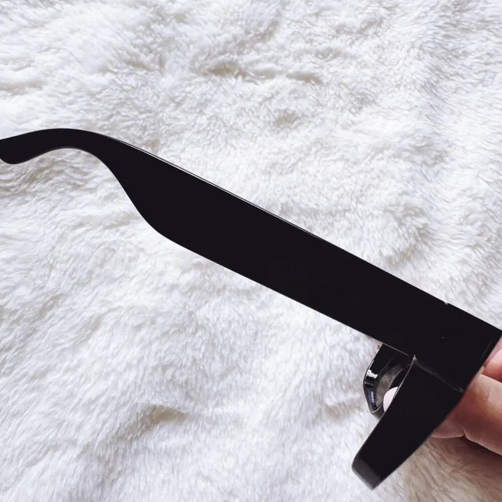 Cedric Black w/ Blue Lenses Mirrored Sunglasses